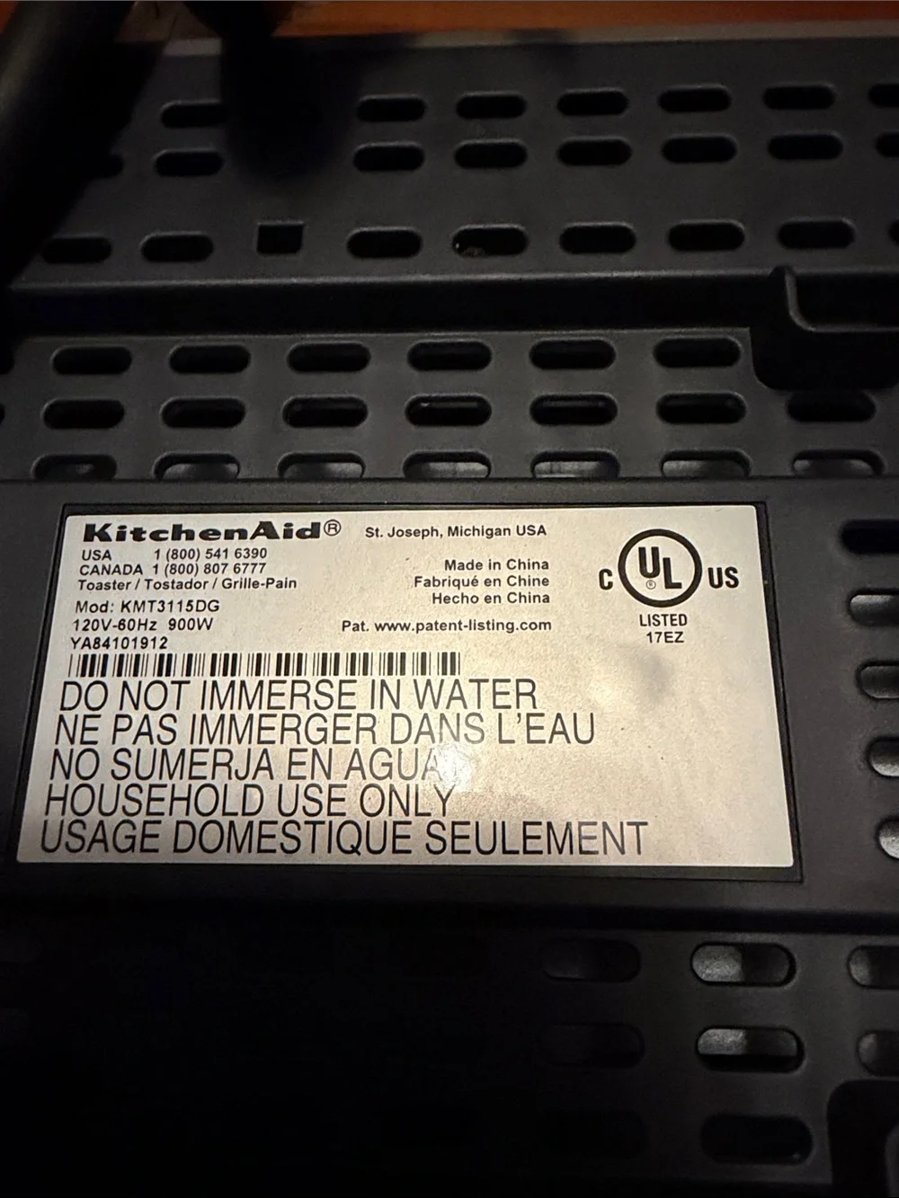 KitchenAid Gray Toaster KMT3115DG